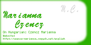 marianna czencz business card